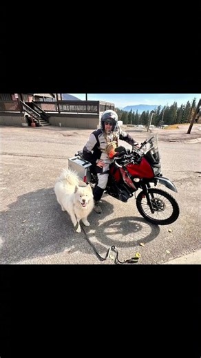 Took the KLR up to Whitefish Mountain Resort because I'm excited to go downhill skiing.