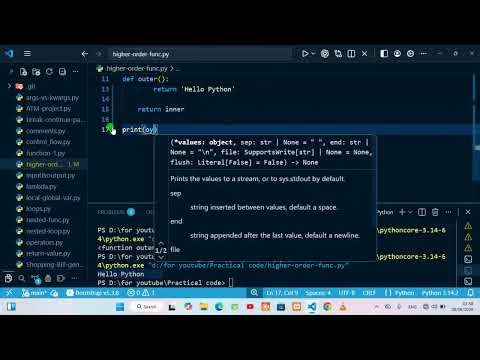 #30-Higher Order Function څه شی دی؟ | په Python کې په ساده مثالونو تشریح | Python Tutorial(part 2)