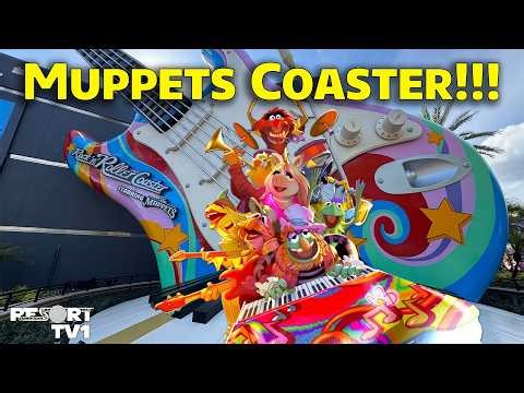 FIRST LOOK - Muppets Rockin' Rollercoaster Full Experience - Front Row POV - Walt Disney World