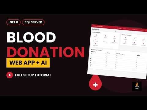 Blood Donation Web App in .NET 8 + SQL Server | Blazor + AI Assistant (Full Tutorial)