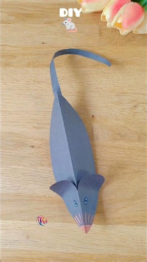Easy Paper Mouse Craft | DIY Paper Craft 🐁🥰...#mouse #papercraft #viralreels #foryouシ#shorts