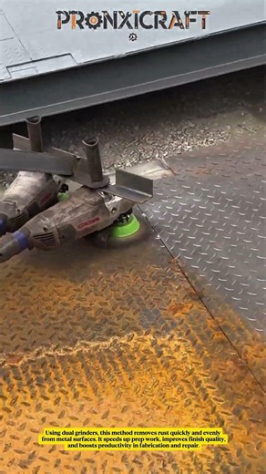 Dual Grinder Rust Removal Hack | Fast Metal Surface Prep ⚙️