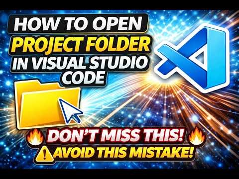 How to open project folder in Visual Studio Code in Windows 11 #vscode