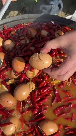 Egg Yolk Explosion! 🥚Spicy Street Food You Must See #food dsc#ihavethisthingwithplants #cooking