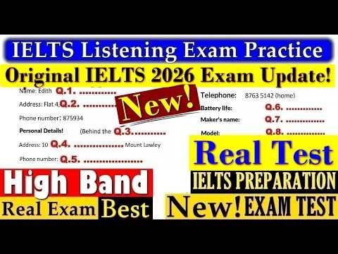 IELTS LISTENING PRACTICE TEST 2026 WITH ANSWERS | 14.06.2026