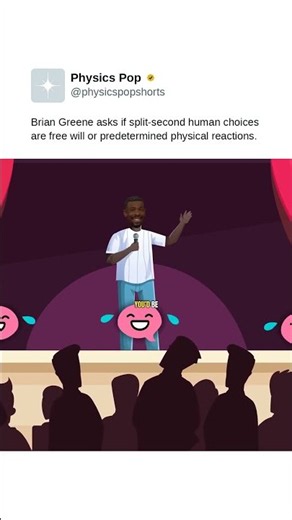 Brian Greene asks if split-second human choices are free will or predetermined physical reactions.