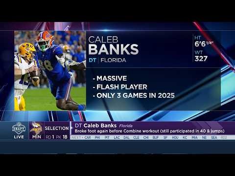 Minnesota Vikings Select DL Caleb Banks With No. 18 Pick In 2026 NFL Draft