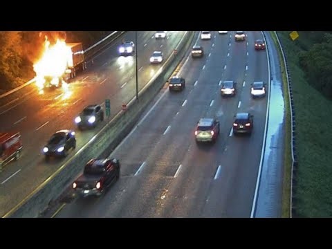 Vehicle fire slows traffic on I-20 in Atlanta