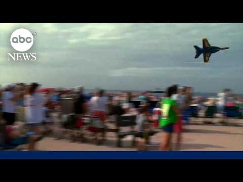 Navy to investigate Blue Angels jet flying low over beachgoers