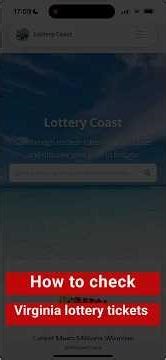 How to check Virginia (VA) lottery tickets, winning numbers and latest lottery results?