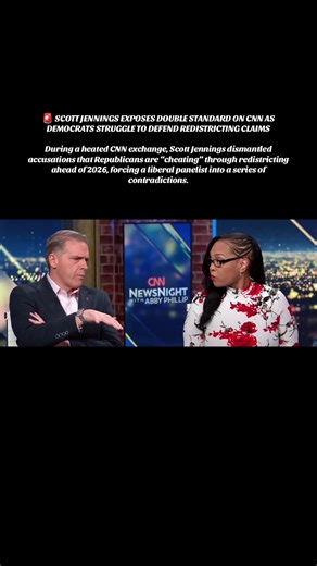 🚨 SCOTT JENNINGS EXPOSES DOUBLE STANDARD ON CNN AS DEMOCRATS STRUGGLE TO DEFEND REDISTRICTING CLAIMS During a heated CNN exchange, Scott Jennings dismantled accusations that Republicans are “cheating” through redistricting ahead of 2026, forcing a liberal panelist into a series of contradictions. When the panelist argued that Republicans only redraw maps because they “can’t win,” Jennings pressed a simple question: was the same process illegal when Democrats used it in Illinois or California? T