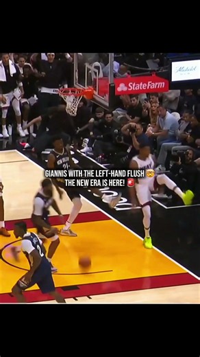 The exact moment Giannis opened his scoring account for Miami 🤯🍿 #giannisantetokounmpo