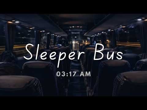 Night Bus Ambience • 10 Hours Sleeper Bus at Night for Deep Focus & Sleep