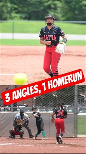 Her First Home Run—from 3 Angles! 🥎 #homerun #softball #fyp