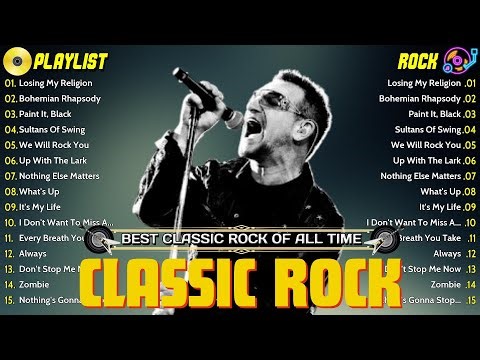 Classic Rock Songs 70s 80s 90s - Aerosmith, Nirvana, ACDC, Queen, Bon Jovi, Scorpions, Guns N Roses