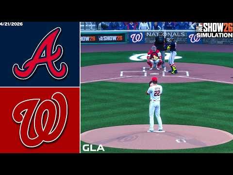 Braves vs. Nationals Simulation | 4/21/26 | MLB The Show 26 PS5 Gameplay