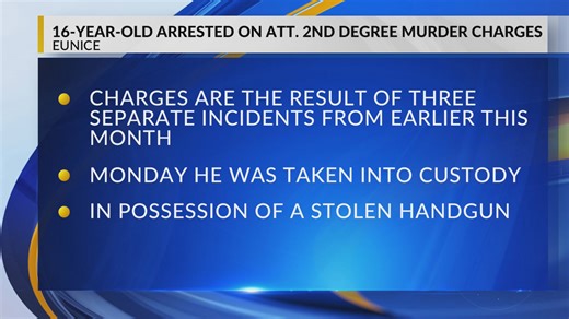 Teen faces attempted murder charges in Eunice