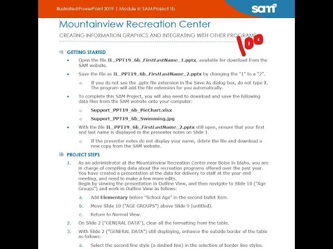 Illustrated PowerPoint 2019 | Module 6: SAM Project 1b