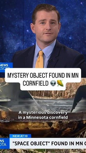 An 11-foot metallic object that officials believe came from space has been found in a cornfield in western Minnesota.