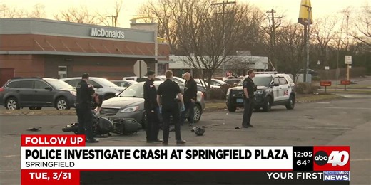 Police investigate motorcycle crash at Springfield Plaza