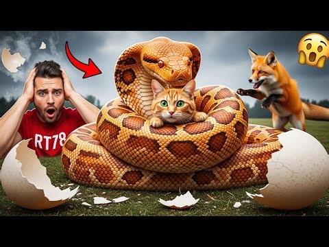 Giant Python Hatched From Egg And Attacked My Cat — Fox And RT78 Saved Her! 😱🐍🐱🦊 