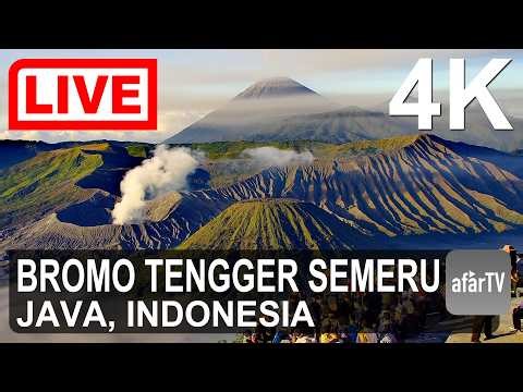 🔴 Live Now: 24/7 Bromo and Semeru Volcano, Java, Indonesia in 4K Ultra HD