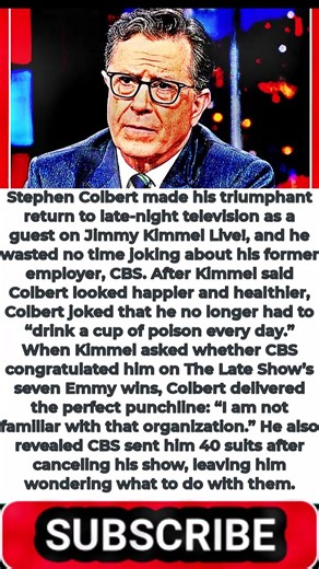 Stephen Colbert Burns CBS With 7 Blunt Words In Triumphant Late Night TV Return