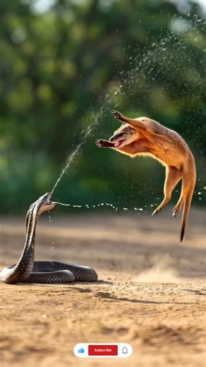 deadly snake vs mongoose fight 🐍🔥 who wins? #snake #animalfight #shorts