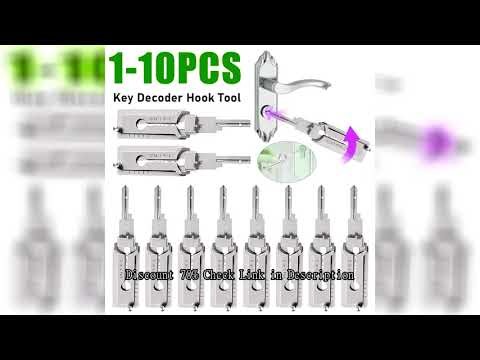1-10PCS Keys Decoder Hook Tool 2 In 1 Precision Hook & Pick Set Lock Decoder O-ring Pickup Kit Stain