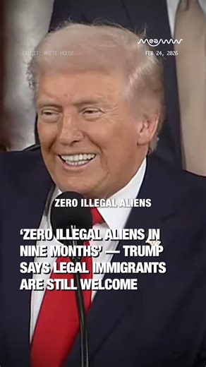 ‘Zero Illegal Aliens in Nine Months’ — Trump Says Legal Immigrants Are Still Welcome In his 2026 State of the Union address, President Donald Trump drew a hard line on illegal immigration and opened the door wide to legal immigrants. “In the past nine months, zero illegal aliens have been admitted to the United States. We will always allow people to come in legally, people who will love our country and will work hard to maintain it.” #DonaldTrump #StateOfTheUnion #SOTU2026 #ZeroIllegalAliens #Il