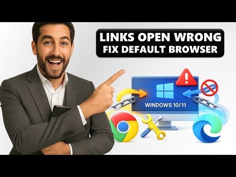 STOP Links Opening in CHROME or EDGE: Set Default Browser Fast