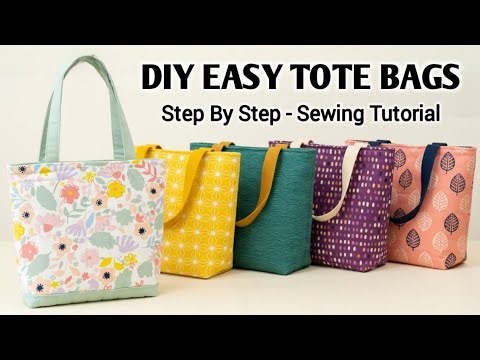 How to make a Tote Bag at Home | DIY Tote Bag sewing tutorial | Shopping Bag / Clothes Bag Tutorial