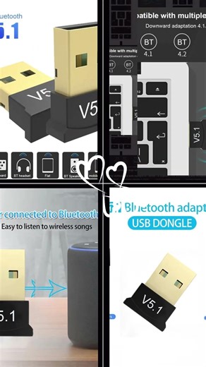 USB Bluetooth 5.1 Adapter Transmitter Receiver Bluetooth Audio Receiver USB Dongle Wireless USB Adap