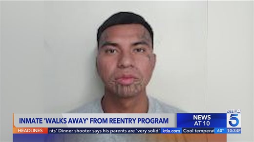 Inmate 'walks away' from LA County reentry program