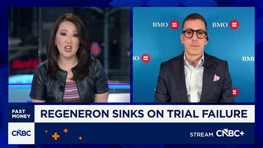 Regeneron sinks on latest cancer drug trial