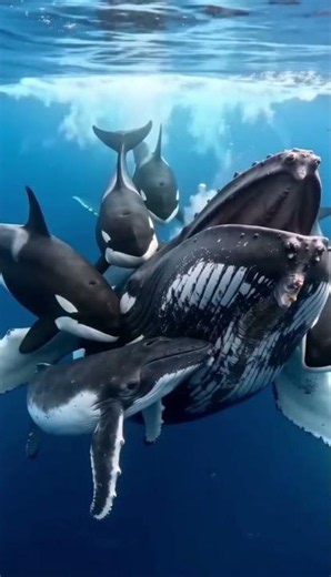 Heart-Stopping Encounter: Orca Pod vs. Humpback Whale! 💥🐋