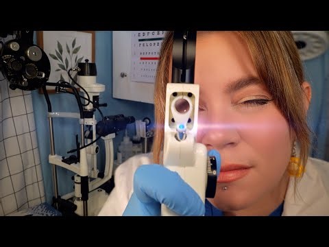 ASMR Eye Exam 👁 Refraction Test, Tonometry | Medical Roleplay