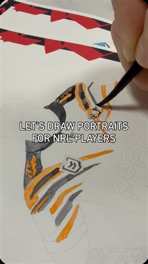 Hayley✨Sydney Live Illustrator on Instagram: "So much fun drawing live portraits for the Wests Tigers players! ✨ Let’s draw portraits for NRL players—such an incredible experience bringing these faces to life and meeting the team. Had the best time sketching, chatting, and creating something a little different. Would do this again in a heartbeat! @nrl_weststigers @weststigerspathways . #LiveIllustration #NRL #WestsTigers #LivePortraits #EventIllustrator #IllustrationLove"