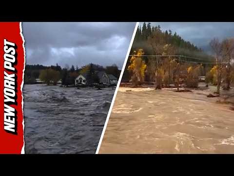 BURSTING River Banks Unleash Wild Flooding Through Pagosa, Colorado