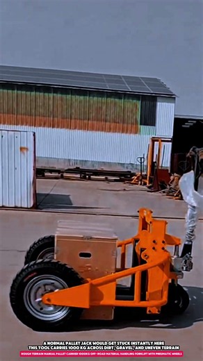 Rough Terrain Manual Pallet Carrier 1000kg Off-Road Material Handling Forklift with Pneumatic Wheels
