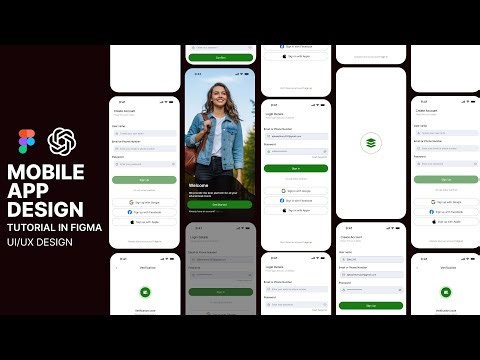 MOBILE APP login and sign up UI screen in Figma | Figma UI 2026 | Figma Tutorial I UI UX Design