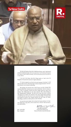 Deve Gowda Fires Back at Kharge: 'Forced Marriage' with Congress, Had to 'Divorce'