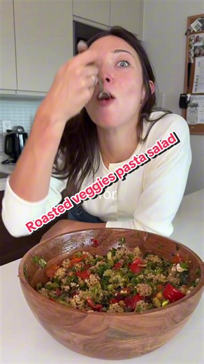 Balsamic Roasted Veggie Pasta Salad recipe