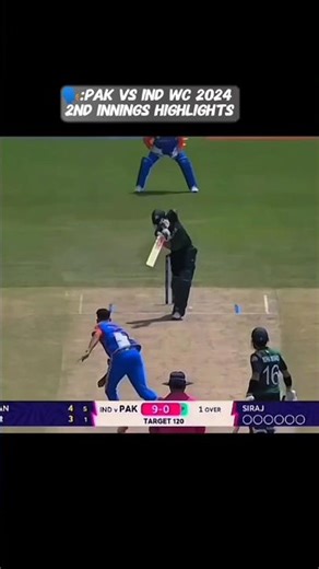 Pak vs Ind WC 2024 2nd innings highlights #cricket #viral #shorts