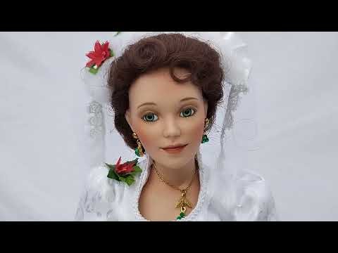 THE CHRISTMAS BRIDE PORCELAIN DOLL BY THE ASHTON-DRAKE GALLERIES W PAPERWORK