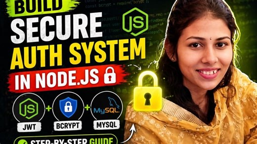Build Secure Auth System in Node.js 🔐 | JWT + Bcrypt + MySQL (Step-by-Step) | Ranjna Devi