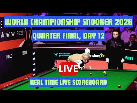 Halo World Championship 2026 Live Score : Today Snooker Quarter Finals | Day 12 Matches