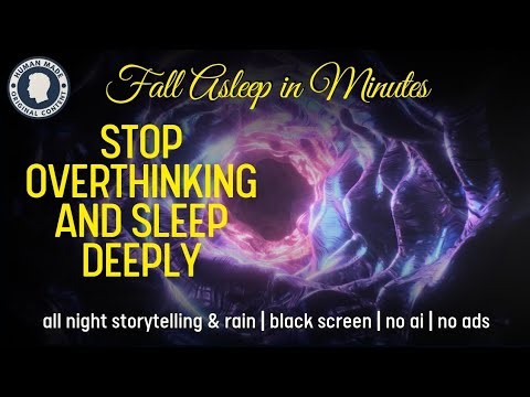 SLEEP DEEPLY ALL NIGHT 😴 Storytelling & Rain 💤 Following The String Of Time | Black Screen, No Ads