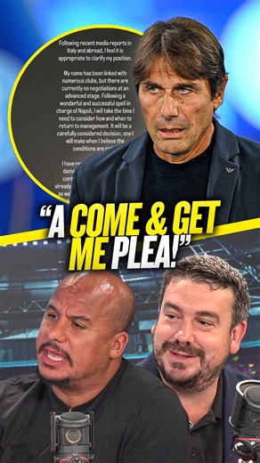Alex Crook reacts to Antonio Conte's statement amid Manchester United links! 🔴👀 #manunited #antonioconte #michaelcarrick