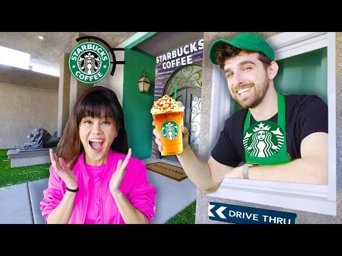Vy Qwaint! I TURNED My HOUSE into a STARBUCKS DRIVE THRU